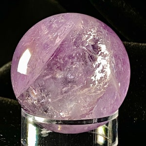 82g, 1.5”, Amethyst Sphere, Polished Amethyst Sphere, Natural Amethyst Stone, Amethyst Orb, Amethyst Crystal, Crystal Ball, Purple Amethyst