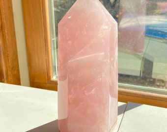 Rose Quartz Point Polished Top Rose Quartz Point the Self Love