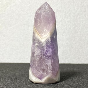 2.9&quot;, 2.2 oz, Chevron Amethyst Obelisk / Monument Crystal, Polished Chevron Amethyst Obelisk, Natural Chevron Amethyst Stone, SK-003B