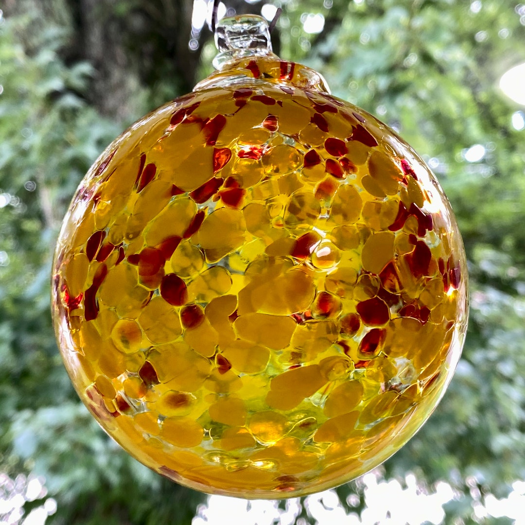 3.87 9.4 Oz Hand Blown Glass Witch Ball Suncatcher Glass Etsy UK