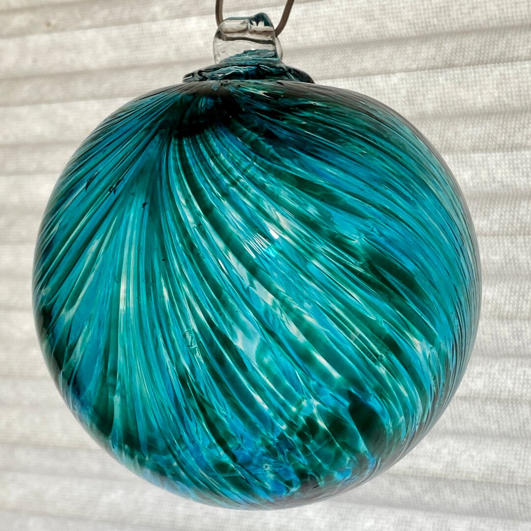 3.91 9.9 Oz Hand Blown Glass Witch Ball Suncatcher Glass Etsy UK