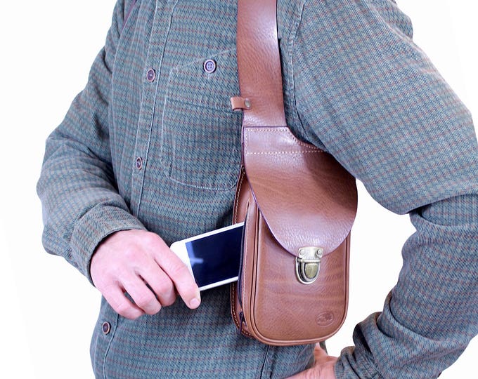 Leather Holster Bag DELUXE Leather Shoulder Holster Bag Leather