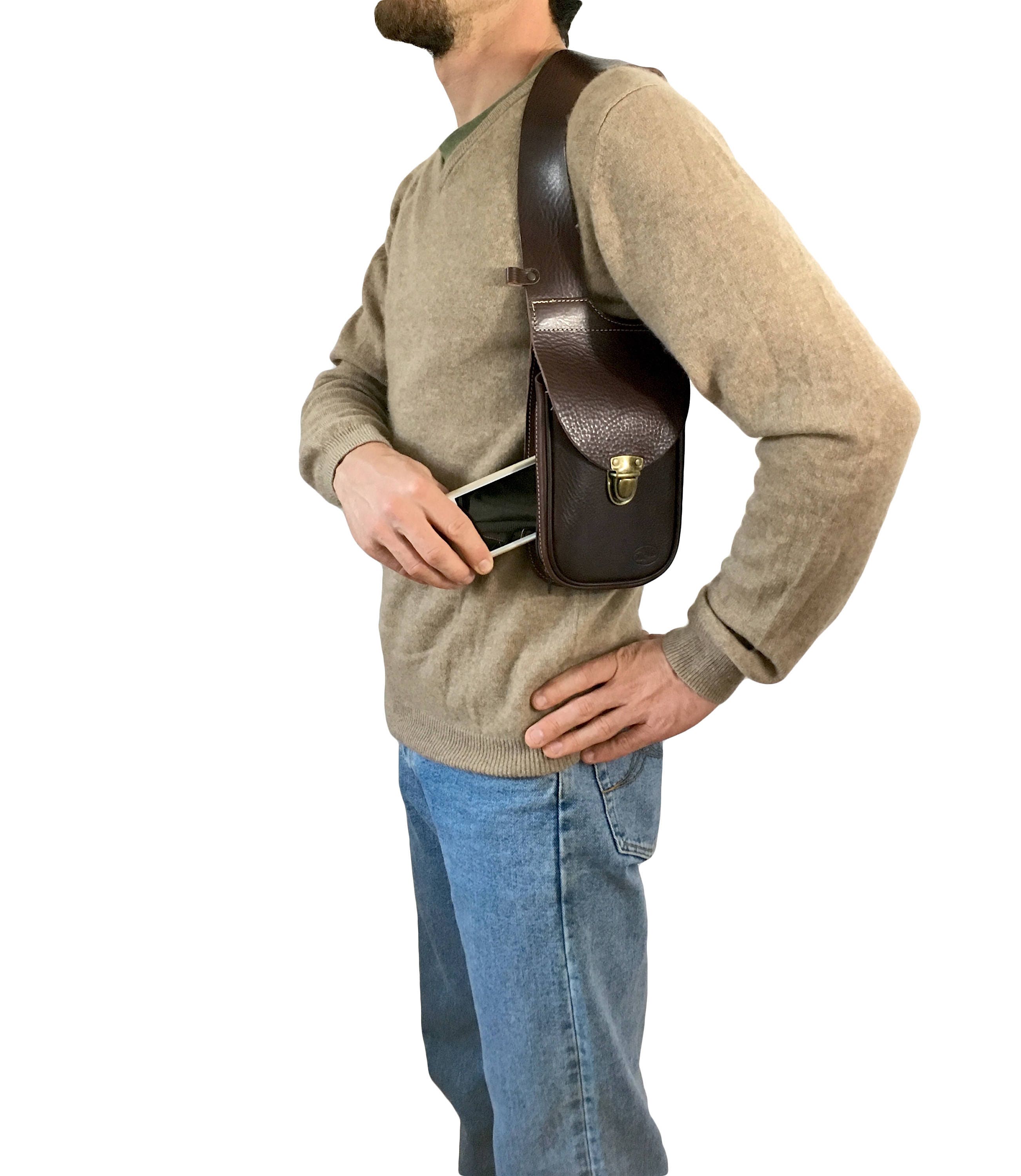 Leather holster bag DELUXE Leather shoulder holster bag Etsy