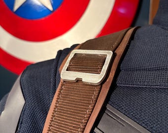 Réplica de accesorio para cosplay: Hebilla deslizante del arnés del escudo metálico del Capitán América: El Soldado de Invierno
