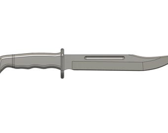 Archivos STL de réplica de cuchillo general Buck 120 (descarga digital)