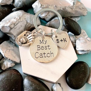 Baseball GIFT FOR HIM, My Best Catch, personalized initials, baseball mitt, couples, husband, boyfriend, cute & romantic, anniversary, grads