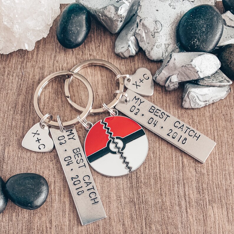POKEMON Keychains Gift for Boyfriend Couple Keychain My Etsy