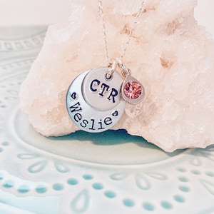 CTR NAMENSKETTE, wählen Sie das Richtige, Tauftagsgeschenk für sie, Mormone, Heilige der Letzten Tage, personalisiert, Sterlingsilber