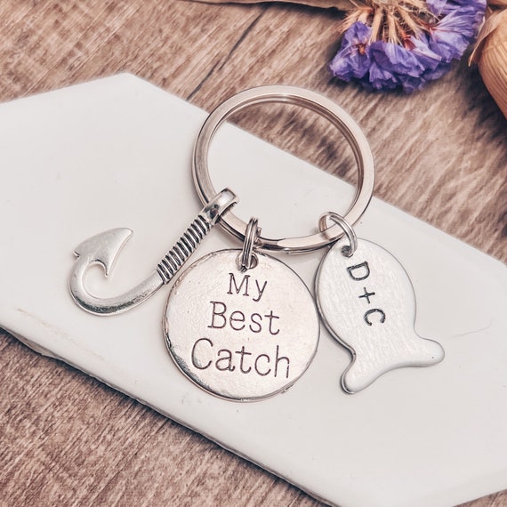Matching Fishing Keychains For Couples - 'You're My Best Catch' Romantic Gift Set