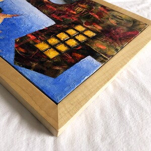 12x12 Original Surreal Oil Painting on Stretched Linen in Handmade ...