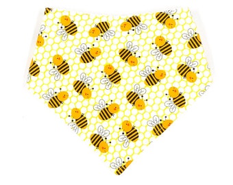 Bee Baby Bib, Baby Boy, Baby Girl, Honey Bee Baby Gift, Baby Shower Theme, Bumble Bee Bandana Bib, Bibs for Babies, Honeycomb, Drool Bib