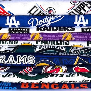 Nfl Fat Quarter, Mlb, Fabric Cotton, Los Angeles Dodgers, La Rams, Pittsburg Steelers, Dodgers Baseball, Los Angeles Rams, Football