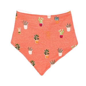 Cactus Bib, Baby Girl, Bibs for Babies, Cactus Baby Gift, Nursery Decor, Baby Shower Gift, Bandana Bib, Potted Plants, Succulent, Drool Bib