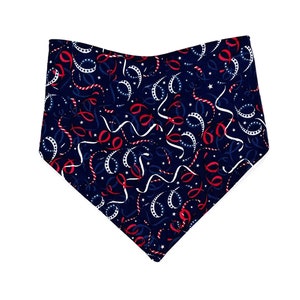 Red, White and Blue Baby Bib, Patriotic Bib for Babies, Baby Boy, Baby Girl, Bandana Bib, Fourth of July, Independence Day, Ribbon and Stars