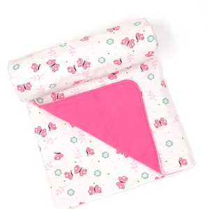 Butterfly Baby, Baby Girl, Flannel Baby Blanket, Receiving Blanket, Flannel Blanket, Flannel Receiving Blanket, Pink, Baby Gift, Baby Shower