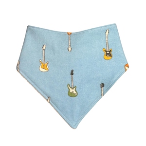 Guitar Baby Bib, Baby Boy, Baby Girl, Musical Baby Gift, Music Nursery Theme, Bandana Bibs for Babies, Acoustic, Electric, Rock N Roll Bib