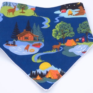 Camping Baby Bib, Outdoor Bandana Bib, Mountain Nursery Decor, Baby Shower Gift, Bibs for Babies, Baby Boy, Baby Girl, Woodland Animal Bibs