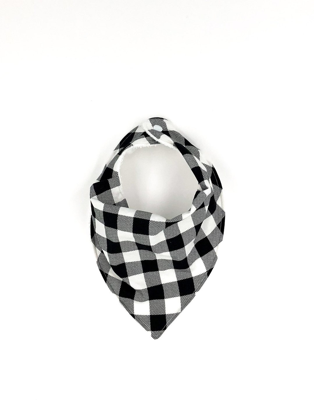Check Baby Bib Baby Boy Baby Girl Plaid Bib Black & White Etsy
