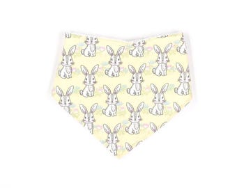 White Rabbit Bib, Bunny Baby Bib, Woodland Animals Nursery Decor, Baby Gifts, Baby Girl, Baby Boy, Easter Bib, First Easter, Holiday Bibs
