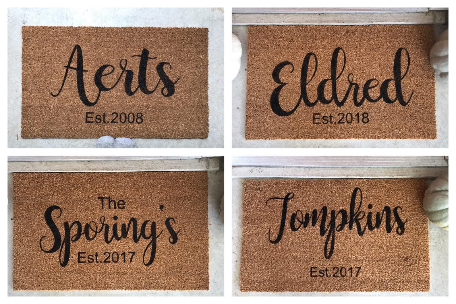 Last Name Doormat Doormat Wedding Gift Personalized Etsy