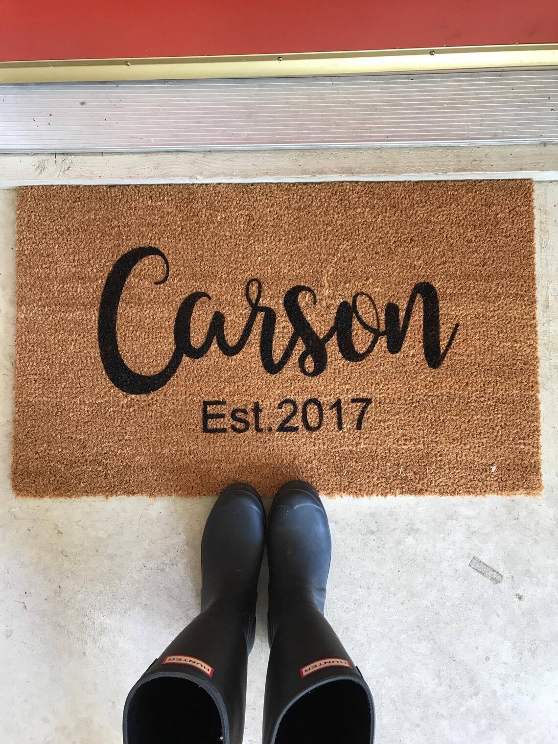 Last Name Doormat Doormat Wedding Gift Personalized Etsy