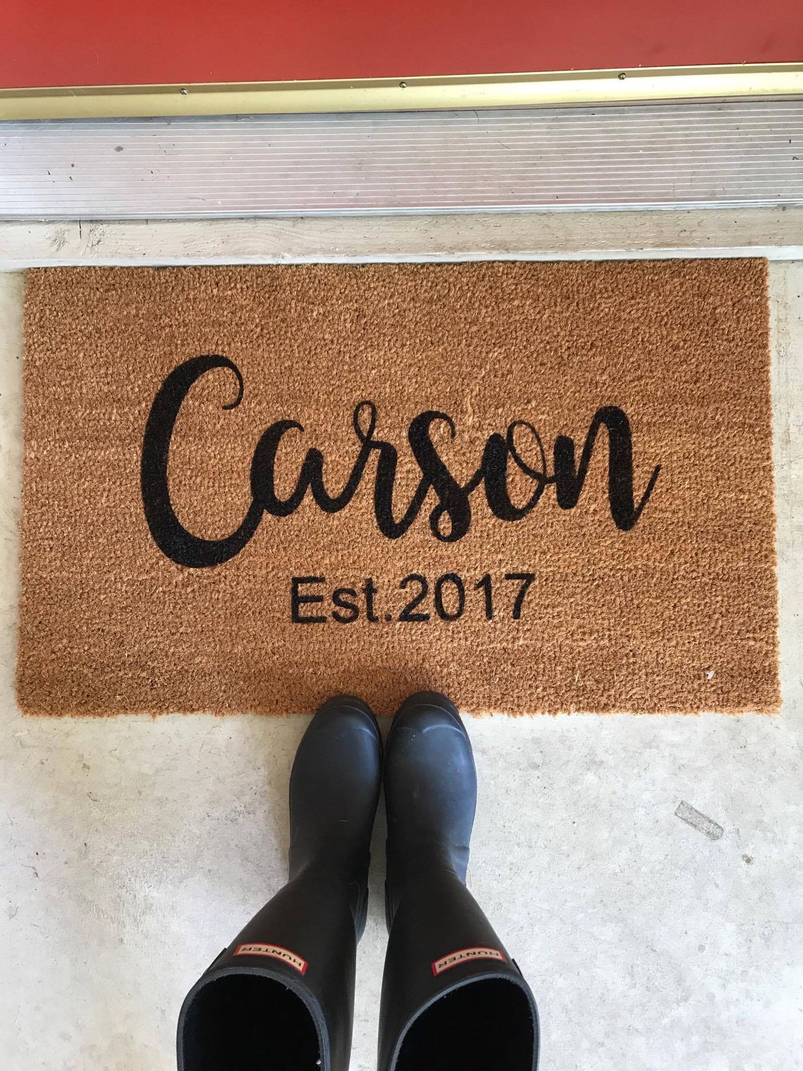 Last Name Doormat Doormat Wedding Gift Personalized Etsy