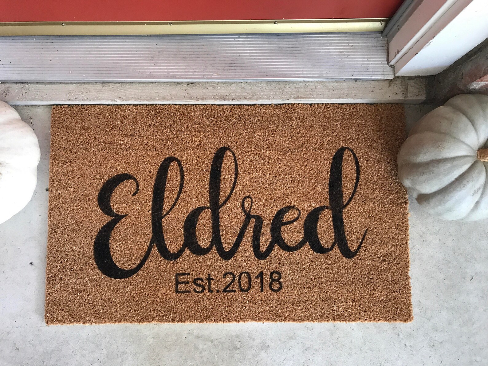 Last Name Doormat Doormat Wedding Gift Personalized Etsy