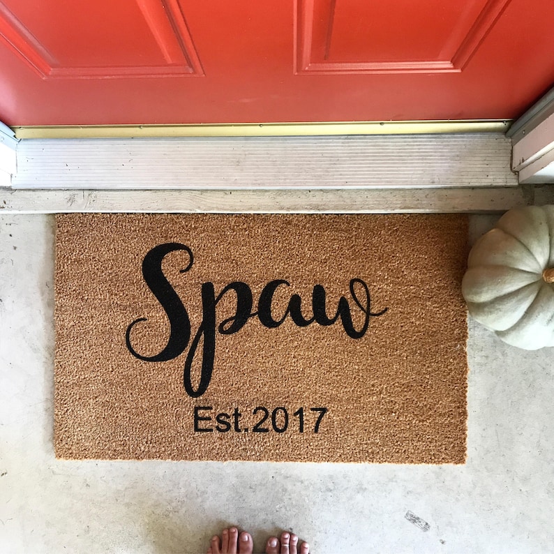 Last Name Doormat Doormat Wedding Gift Personalized Etsy