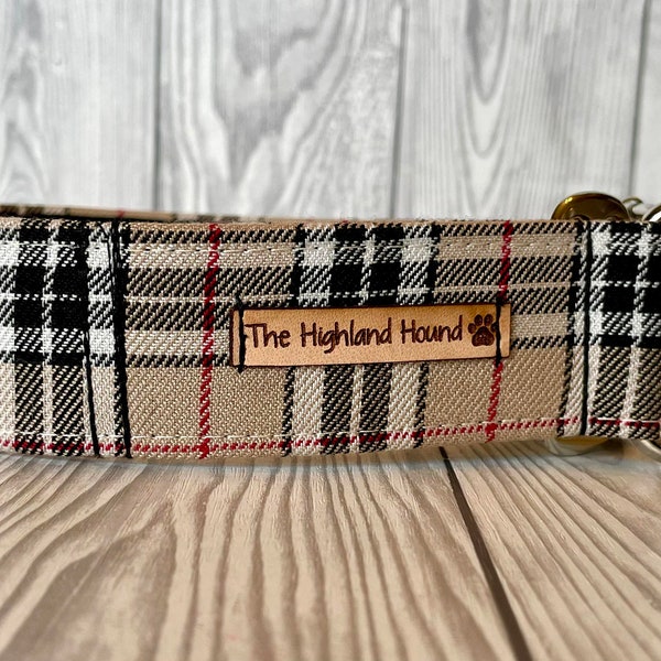 Fishtail Martingale Dog Collar 1.5” Classic Caramel