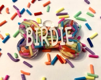 Resin Dog id Tag Sprinkle