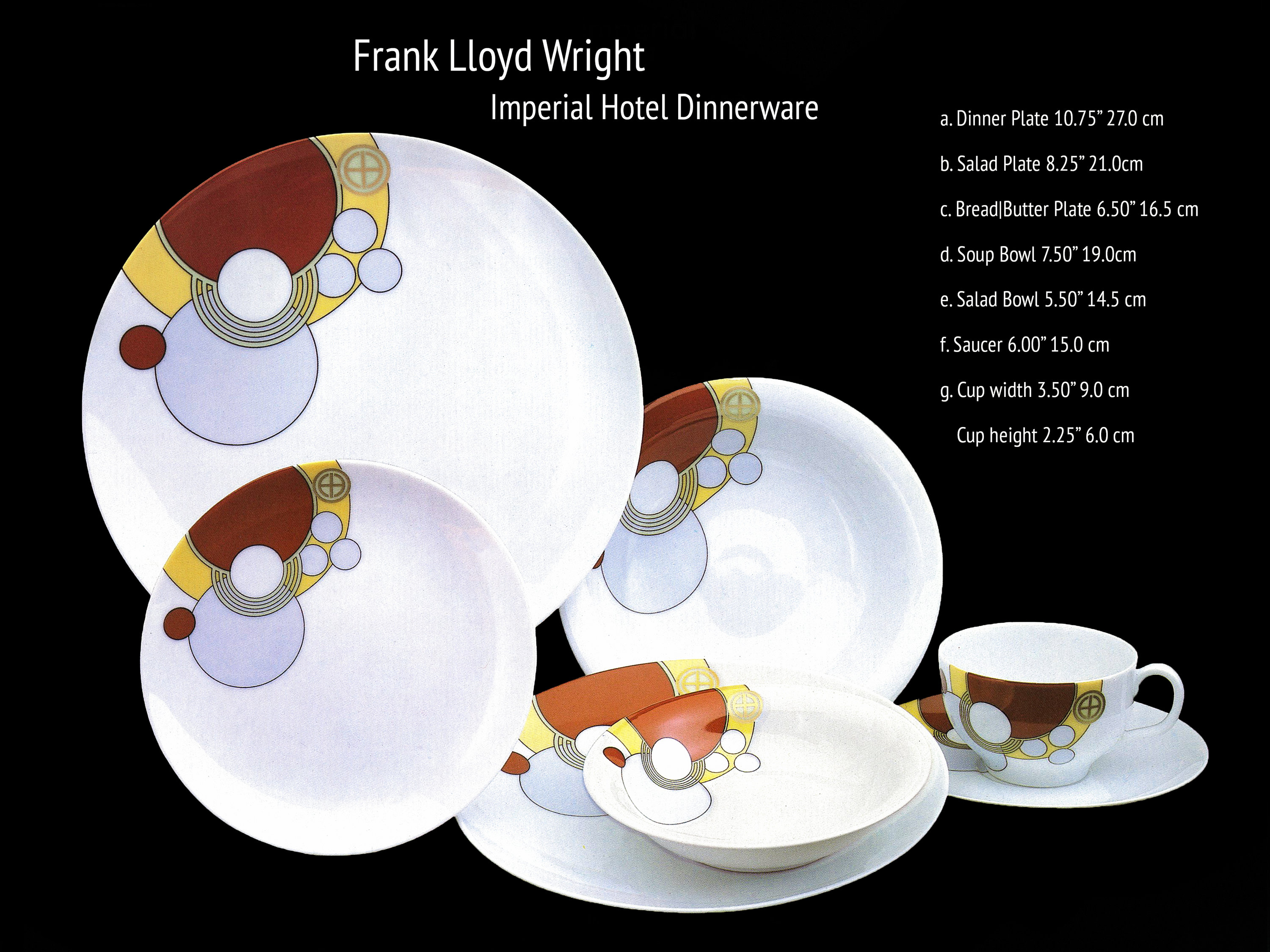 Art Deco Dishes Inspired by the Imperial Hotel, That Was Designed