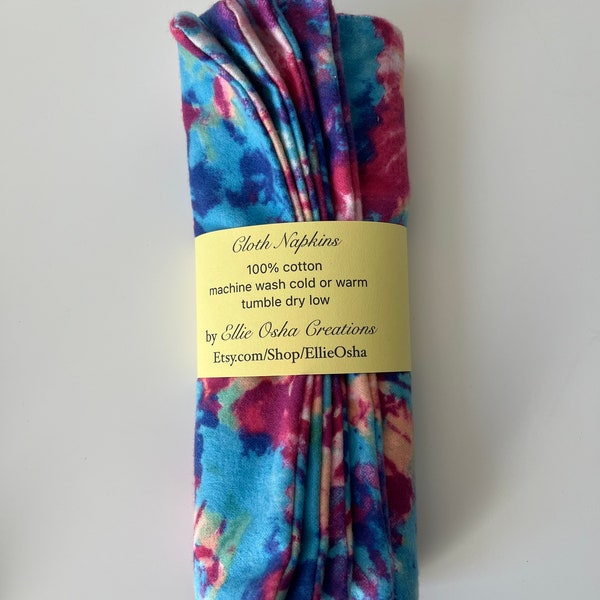 Cloth Napkin 4 pack - tie dye