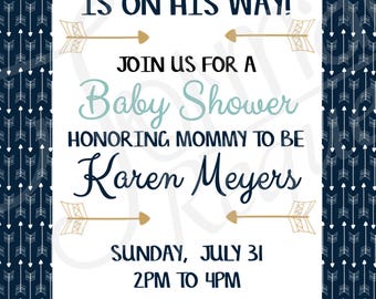 Little Chief Baby Shower invite