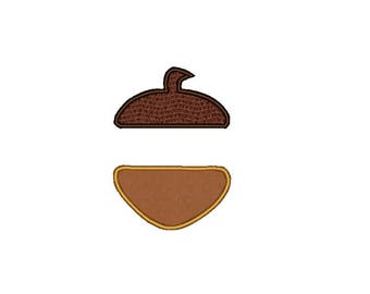 Applique Acorn Monogram Frame Machine Embroidery Design - Acorn Embroidery Design - Instant Download - Thanksgiving Embroidery Design