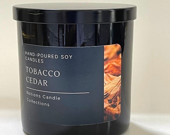 Tobacco & Cedar  Single Wick | 8 oz. |  Candle  ( BEST SELLER)