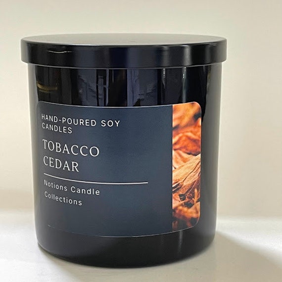 the collection tobacco cedar candle Tobacco Cedar Candle | Single Wick | Earthy Woody Scent| Gift for Him