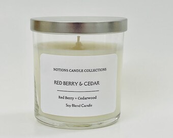 Red Berry & Cedar Single Wick  |8 oz.|  Candle  (BEST SELLER )