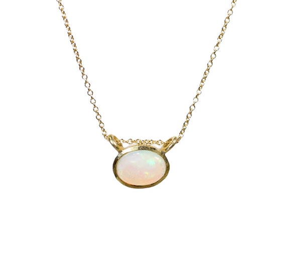 Oval Opal Gemstone Pendant Necklace*Choices