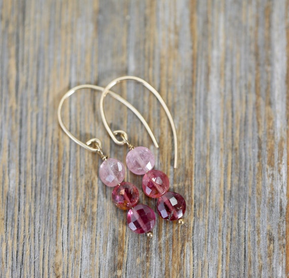 Pink Tourmaline Earrings