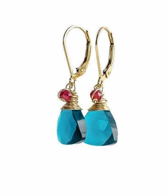 Apatite Ruby Earrings