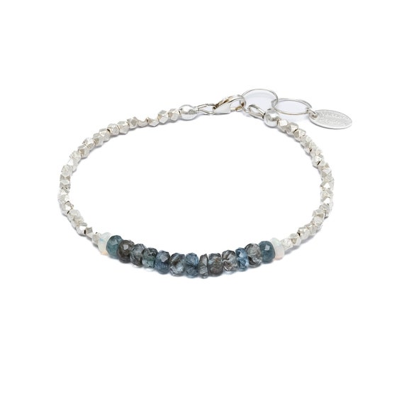 Aquamarine Gemstone Stacking Bracelet