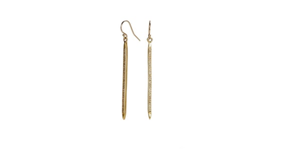 Medium DIAMOND Spike Earring*1.8"