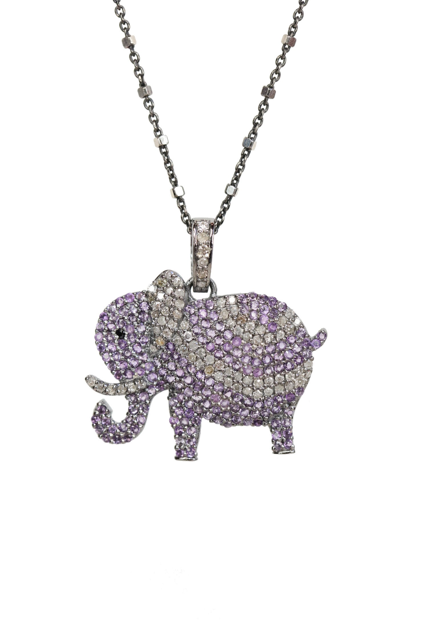 Amethyst elephant shop necklace