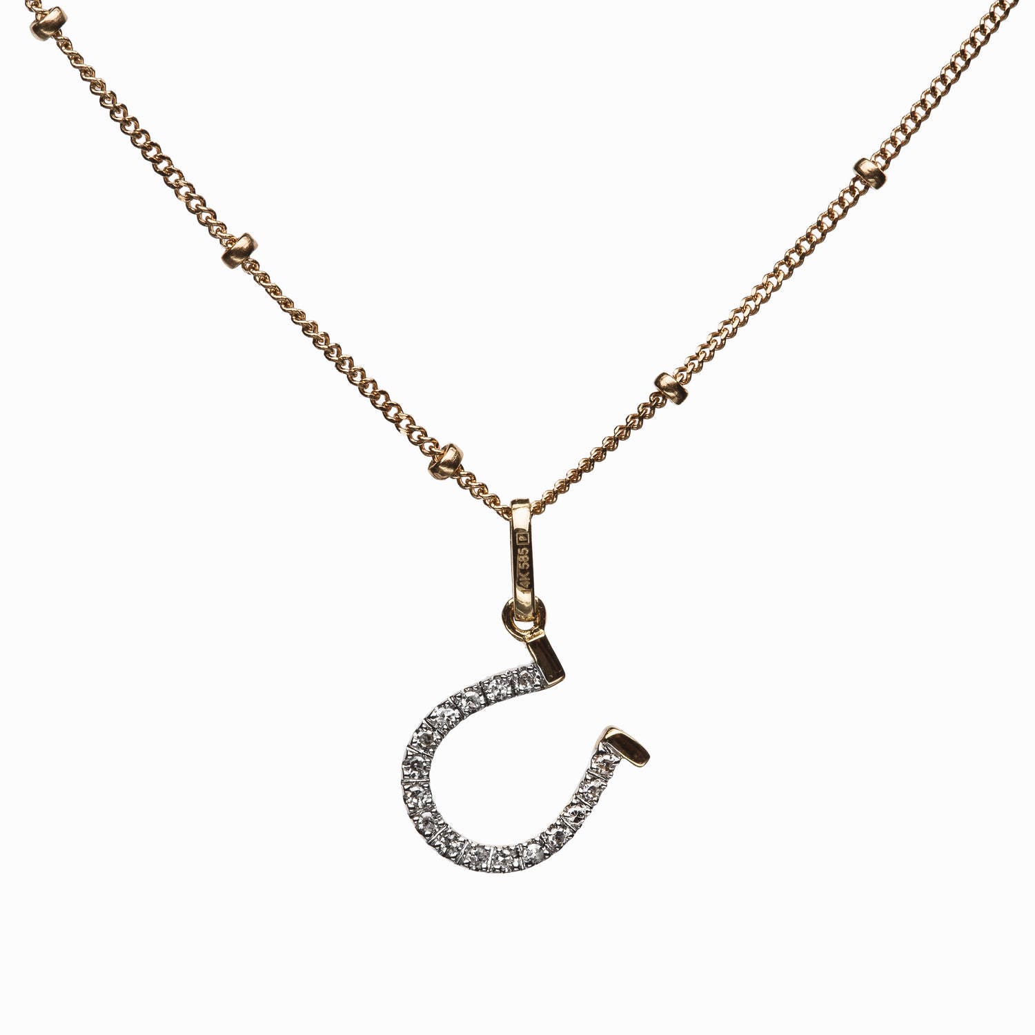 Lucky HORSESHOE Pendant & Necklace - White Trash Charm's Style