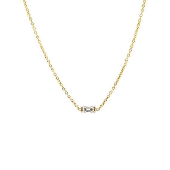 Diamond Baguette Necklace