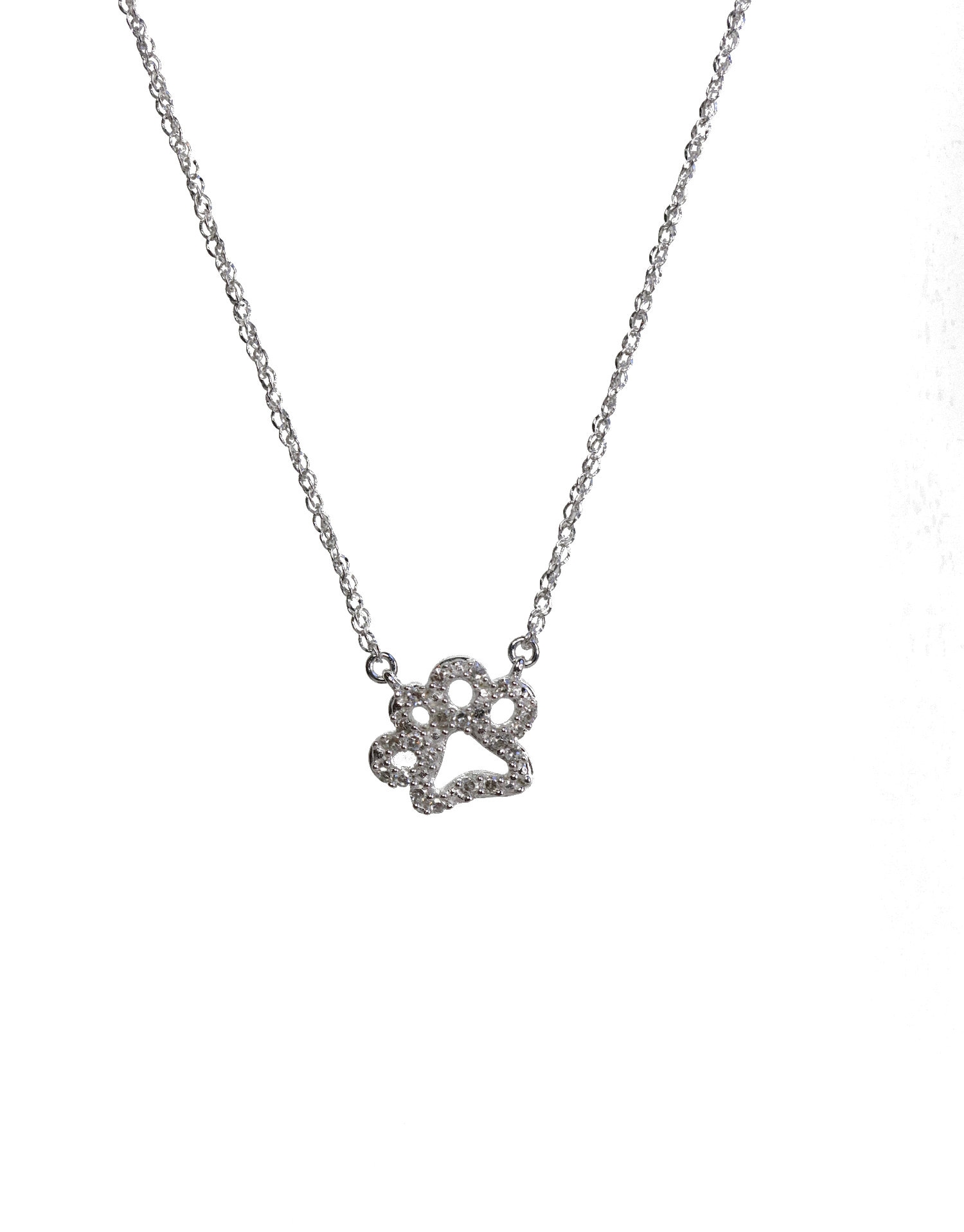 tiny paw print necklace