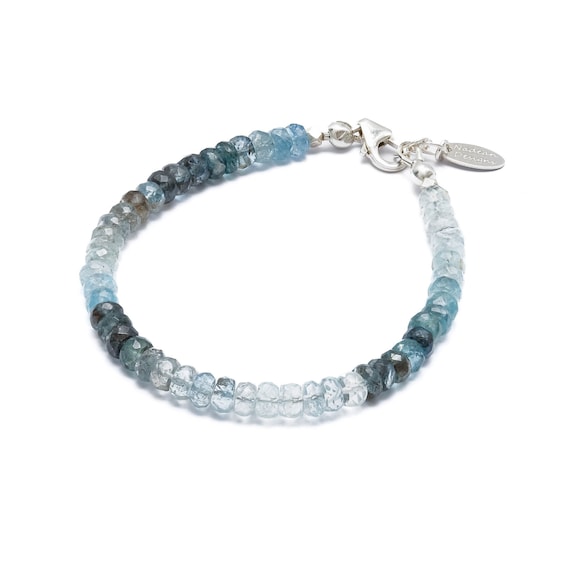 Moss Aquamarine Gemstone Bracelet