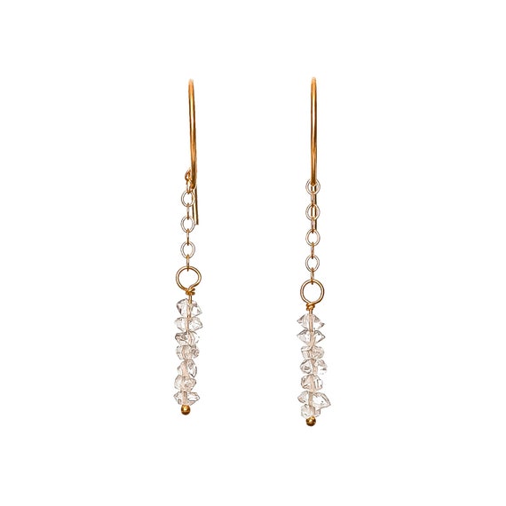 Herkimer Diamond Threader Earrings