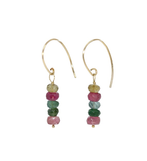 Genuine Tourmaline Gemstone Earrings