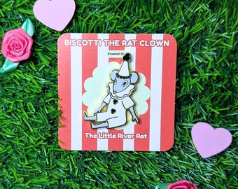 LAST CHANCE - Biscotti The Rat Clown Enamel Pin
